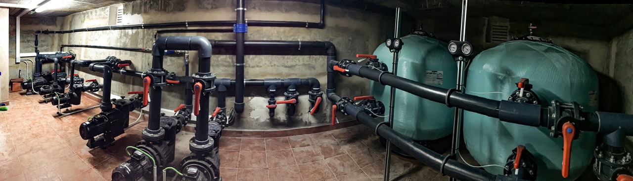 Instalación depuradora y sistema de filtrado del parque acuatico Cartaya en Huelva